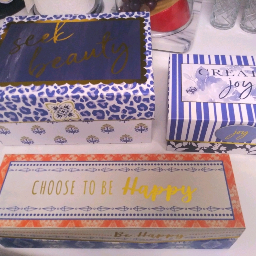 NEW 3pc decorative box set